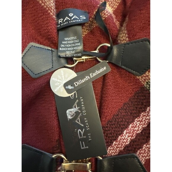 VTG Women’s Fraas Acrylic Plaid Poncho Cape NWT - Picture 4 of 5